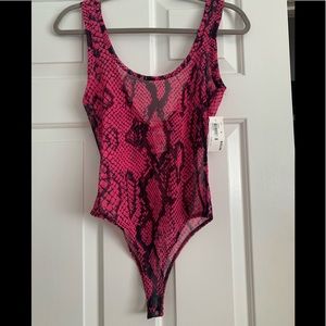 Snakeskin Mesh Bodysuit NWT